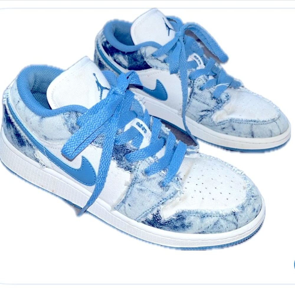 Jordan Youth AIR 1 Low Acid Wash Denim